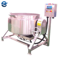 Jus de pomme en acier inoxydable 316L, agitateur, vapeur, gaz, chauffage électrique, bouilloire avec mélangeur