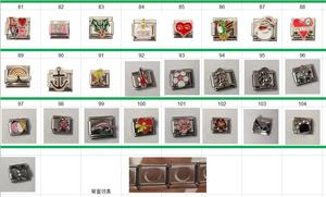 Blues gros acier inoxydable bricolage italien bracelets porte-bonheur 105 conceptions 2mm d'épaisseur plaque en alliage de Zinc <span class=keywords><strong>soudé</strong></span> italien Module charme - Product Image 5