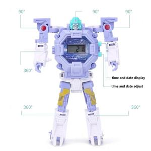 ผลิตภัณฑ์ใหม่เป็นมิตรกับสิ่งแวดล้อมวัสดุรถแปลงของเล่นหุ่นยนต์แปลงนาฬิกาหุ่นยนต์มินินาฬิกา - Product Image 5