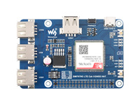 Placa de Desarrollo Waveshare Cat-1/GNSS HAT para Raspberry Pi con Módulo SIM7670G, Compatible con LTE 4G Multibanda Global Cat-1 y GNSS