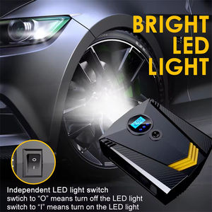 휴대용 자동차 공기 펌프 120W ABS 소재 스마트 디지털 진공 디지털 스마트 압력 150 PSI 휠 타이어 팽창기 가정용 자전거 사용 - Product Image 5