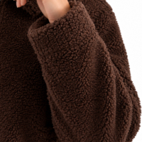 Abrigo de invierno extragrande de piel sintética para mujer, manga larga, ajuste holgado, ropa exterior personalizada, OEM ODM al por mayor