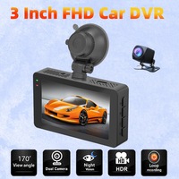 Caméra embarquée 4K double DVR, caméra de tableau de bord avant et arrière 4K, écran 3 pouces, double objectif, connectivité Wi-Fi, caméra embarquée 4K, caméra de voiture 4K