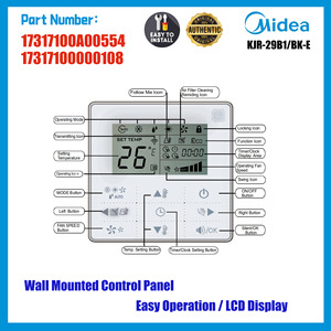 Midea VRF <b>Wired</b> <b>Controller</b> KJR-29B1/BK-E 17317100000108 17317100A00554 Thermostat Wall Mounted HVAC Control Panel Commercial Use - Product Image 2