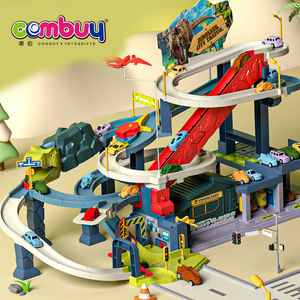 Jeu de construction de train sur viaduc urbain avec dinosaures et voies de fer à assembler - Product Image 3