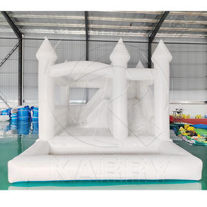 Toddler Wedding White Bounce House 3 en 1 château gonflable décoratif château de saut blanc gonflables pour les fêtes - Product Image 3