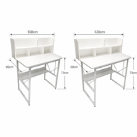 Bureau d'ordinateur multifonctionnel moderne au design minimaliste, avec panneau en bois épais, rangement personnalisable, durable et peu encombrant