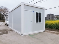 Maison conteneur standard de 20 pieds, bureau préfabriqué, dortoir de chantier portable, unité de construction modulaire