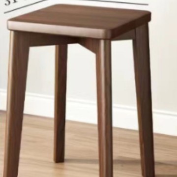 Finition synthétique couleur noyer en bois massif