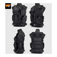 Gilet tactique en maille CS Game avec 12 pochettes et étui pour chargeur, style veston Molle