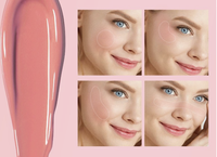 Fard à joues liquide et rouge à lèvres, rouge à lèvres mat multifonctionnel et fard à paupières en stock. Effet de maquillage longue durée