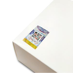 Etiqueta de embalaje autoadhesiva, sistema de verificación auténtica, láser personalizado, código Qr 3D, etiqueta adhesiva anti-falsas con hilo de seguridad - Product Image 3