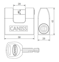 Serrure de porte de sécurité robuste personnalisée caractéristique de haute sécurité 50mm poignée en alliage de zinc clé de contre-courant en laiton 50mm cylindres de serrure de produit