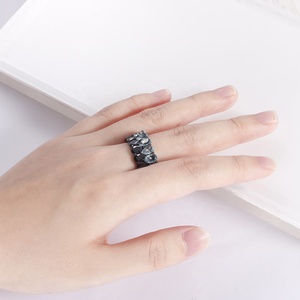 3A CZ fasce di fidanzamento mossinate anelli di fidanzamento in argento anelli di placcatura in oro bianco da sposa con zirconi per le donne - Product Image 5