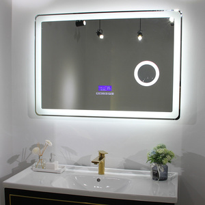 <span class=keywords><strong>Espejo</strong></span> de pared <span class=keywords><strong>con</strong></span> lupa de música de lujo, retroiluminado, Led inteligente, iluminado <span class=keywords><strong>con</strong></span> pantalla de tiempo, electrónico - Product Image 1