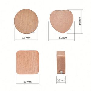 Cinta Métrica de Madera de 2m con Logotipo Personalizado, Forma Cuadrada, Circular o de Corazón, con Marcas Claras, para Regalo Publicitario o para el Hogar - Product Image 2