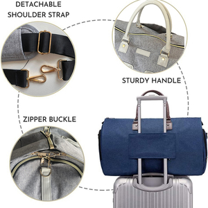Bolsa de Traje Unisex Plegable de Gran Capacidad con Cremallera Oxford, <span class=keywords><strong>Maleta</strong></span> de Viaje Multifuncional de Mano y Hombro - Product Image 4