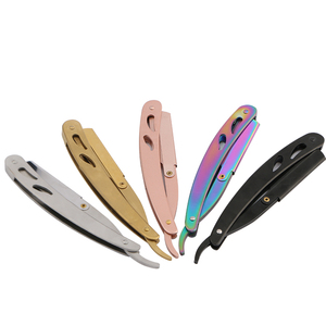 Traditional Metal Handle Barber Straight <strong>Razor</strong>, for Salon Use Folding Metal Handle <strong>Cut</strong> <strong>Throat</strong> Barber <strong>razor</strong> - Product Image 1