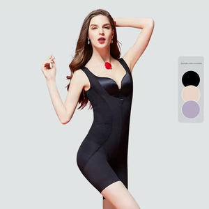 Conjunto de Fajas Moldeadoras de Cuerpo Completo Transpirables y Ecológicas con Encaje, Levanta Glúteos, Control de Abdomen, para Mujer, sin Costuras - Product Image 1