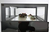 Vitrine Réfrigérée Simple Niveau pour Présentation de Desserts au Chocolat, Pâtisseries et Gâteaux – Équipement de Réfrigération pour Boulangeries et Pâtisseries