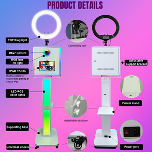 Station de Selfie Portable pour Événements Locaux aux États-Unis, <span class=keywords><strong>Location</strong></span> de Photobooth, Machine Photobooth avec iPad et Appareil Photo Reflex Numérique - Product Image 6