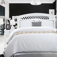 Ensemble de literie avec housse de couette brodée 100% coton, 4 pièces