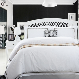 4 pezzi singolo <span class=keywords><strong>matrimoniale</strong></span> Queen King Hotel lenzuolo 100% <span class=keywords><strong>cotone</strong></span> ricamato copripiumino Set biancheria da letto - Product Image 4