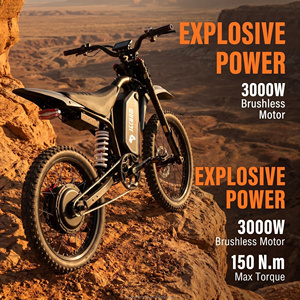 Motocicleta Todoterreno de 3000W, 75km/h de Alta Velocidad, Motocicleta Todoterreno para Adultos, Batería de Litio de 60V 32Ah, Ebike con Certificación CE - Product Image 3