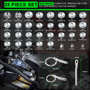 35 Uds. Herramienta de extracción de filtro de mantenimiento de coche Flexible llave de apertura de filtro de aceite de acero para cambio de aceite de coche - Product Image 5