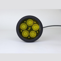 Projecteur LED pour moto de haute qualité JPAD, en aluminium CNC noir, haute luminosité, 5 ampoules LED, étanche, télécommande sans fil