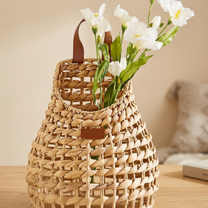 Handmade Water Hyacinth Woven Classic Style Eco-Friendly Multifunction <b>Toys</b> Organizer Storage <b>Baskets</b> 3-6L Capacity for Living - Product Image 4
