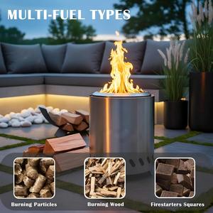 Estufa de Leña Portátil de Acero Inoxidable para Exteriores, Segura para Uso en el Patio Trasero, Venta al Por Mayor - Product Image 5