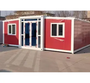 Prefab steel build container frame 40x16ft container home foldable house hotel