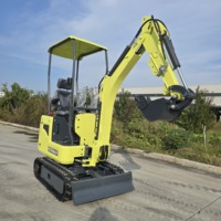 Livraison gratuite, mini-excavatrice sur chenilles de 1 tonne certifiée CE EPA, machinerie agricole avec moteur Hengli, pompe