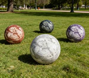 Set di <span class=keywords><strong>Bocce</strong></span> con Logo Personalizzato e Texture Marmorizzata, Palle da Bowling in Resina di Precisione da 120mm per Tornei Professionali, Prezzo all'Ingrosso - Product Image 1