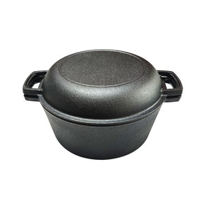 Juego <span class=keywords><strong>de</strong></span> Sartén y Olla Doble <span class=keywords><strong>de</strong></span> <span class=keywords><strong>Hierro</strong></span> <span class=keywords><strong>Fundido</strong></span> <span class=keywords><strong>de</strong></span> Alta Calidad, Precurado, con Asas <span class=keywords><strong>de</strong></span> Bucle - Product Image 4