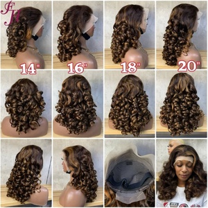 วิกผมหน้าผากแบบลอนเด้ง FH ขนาด 20 นิ้ว ผมแท้ ความหนาแน่น 200%  13x4  วิกผมหน้าผากแบบโปร่งใส  วิกผมแท้ธรรมชาติสำหรับผู้หญิง - Product Image 6