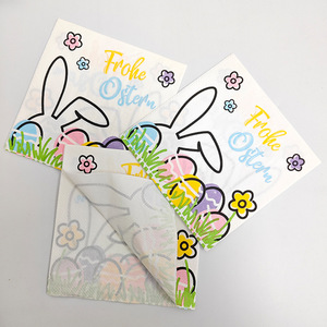 Serviettes imprimées avec des lapins de dessin animé, serviettes en papier jetables pour fêtes et réceptions sur le thème des restaurants haut de gamme - Product Image 1