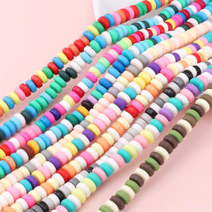 Wholesale 6*3mm Colorful Flat Round Polymer Clay Loose Beads for <b>DIY</b> Jewelry Making <b>Accessories</b> - Product Image 1