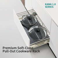 Panier coulissant amovible en fil métallique pour armoire de rangement de sous-sol et amélioration de cuisine domestique modifiée