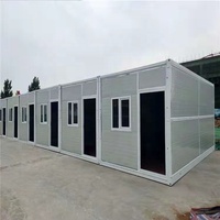 Maison conteneur extensible 20 pieds à faible coût, préfabriquée, portable et pliable