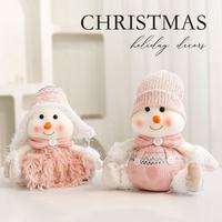 Usine Oem Personnaliser Petit Kawaii Style Doux Père Noël Bonhomme De Neige En Peluche Jouets Bébé Réconfortant En Peluche Animaux Jouets pour Enfants Noël