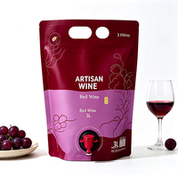 Bolsa para Líquidos con Boquilla y Tapa, Bolsas de Plástico de Grado Alimenticio para Recarga de Vino, Restaurantes y Catering, Impresión de Logotipo Personalizado