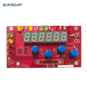 Carte de circuit imprimé multicouche rouge avec composants SMD et connecteur pour l'assemblage de circuits électroniques - Product Image 3