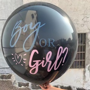 Avec carte en papier-<span class=keywords><strong>Ballon</strong></span> de révélation de sexe de 36 pouces avec <span class=keywords><strong>confettis</strong></span> Fille ou garçon Ballons en latex - Product Image 3