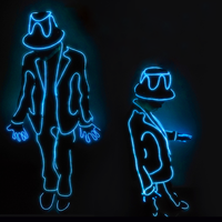 2024 Performance de danse électrique laser Michael Jackson LED Light Up Dance Team EL Light Costume Performance Show