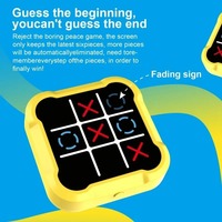Échiquier électronique Tic Tac Toe avec écran couleur, 198 jeux, jouet éducatif multifonctionnel pour enfants, jeu interactif