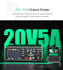 Alimentation électrique régulée intelligente TBK-219 250W avec <span class=keywords><strong>fer</strong></span> à souder C210 pour réparation de téléphones, station de court-circuit de batterie et de carte PCB - Product Image 5