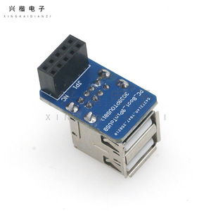 PC Boot 9Pin To <b>USB</b> 2.0 <b>Adapter</b> Board Dual Port <b>USB</b> Connector DIY Motherboard Test Board - Product Image 2