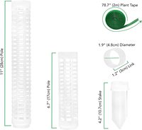 Poteau en mousse transparente en plastique empilable pour plantes d'intérieur